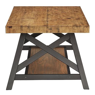 HomeVance Industrial Finish Cocktail Table