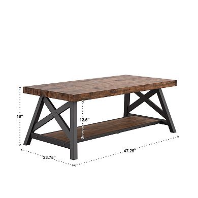 HomeVance Industrial Finish Cocktail Table