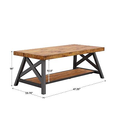 HomeVance Industrial Finish Cocktail Table