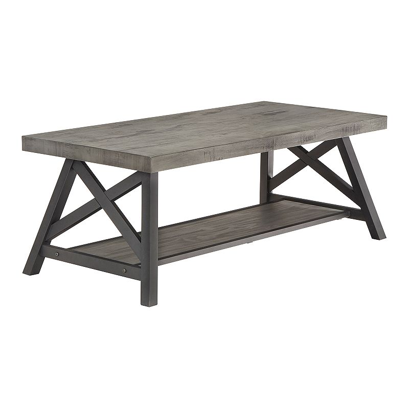 HomeVance Industrial Finish Cocktail Table, Grey