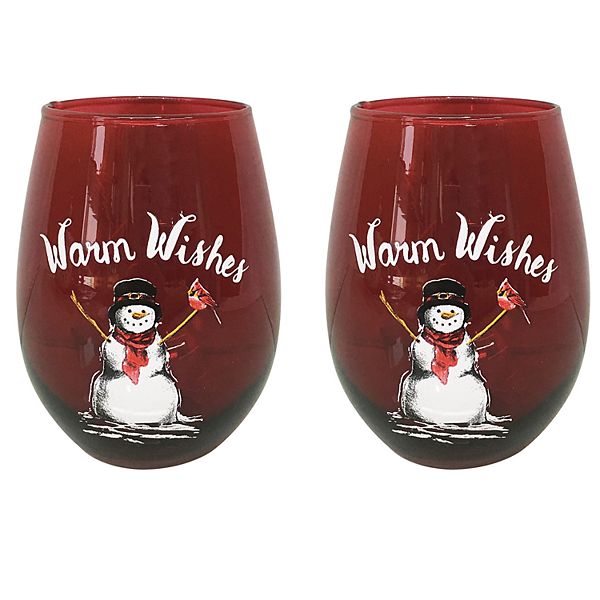 St. Nicholas Square® Farmhouse 2-pc. Stemless Wine Glass Set