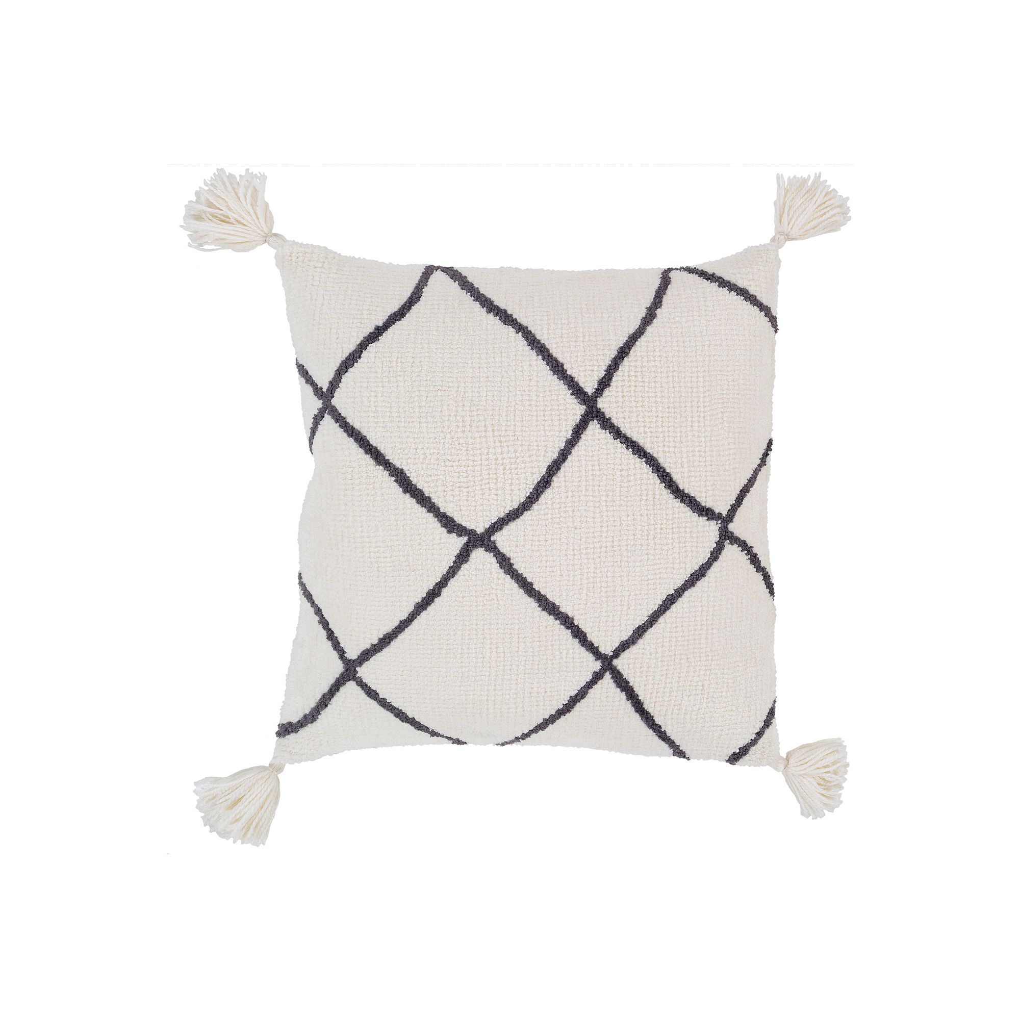 Decor 140 Crisscross Grey Pillow, Gray