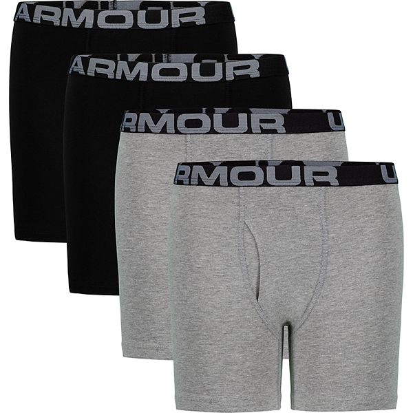 Boys 820 Under Armour 4Pack Performance Cotton Boxer Briefs