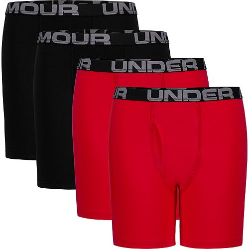 Boys 820 Under Armour 4Pack Performance Cotton Boxer Briefs