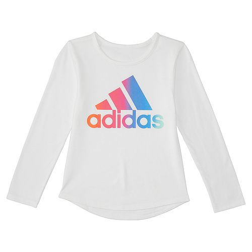 Girls 7 16 Adidas Rainbow Logo Graphic Tee