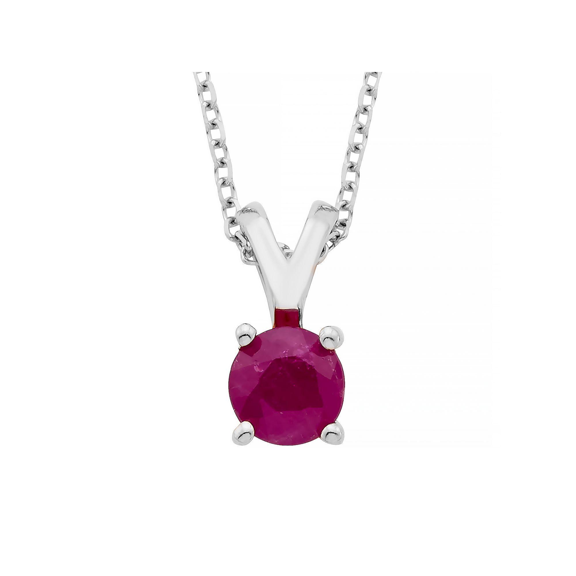 The Regal Collection 14k Gold Ruby Pendant, Womens, Size: 18, White