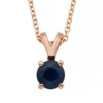 The Regal Collection 14k Gold Sapphire Pendant