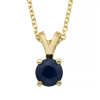 The Regal Collection 14k Gold Sapphire Pendant