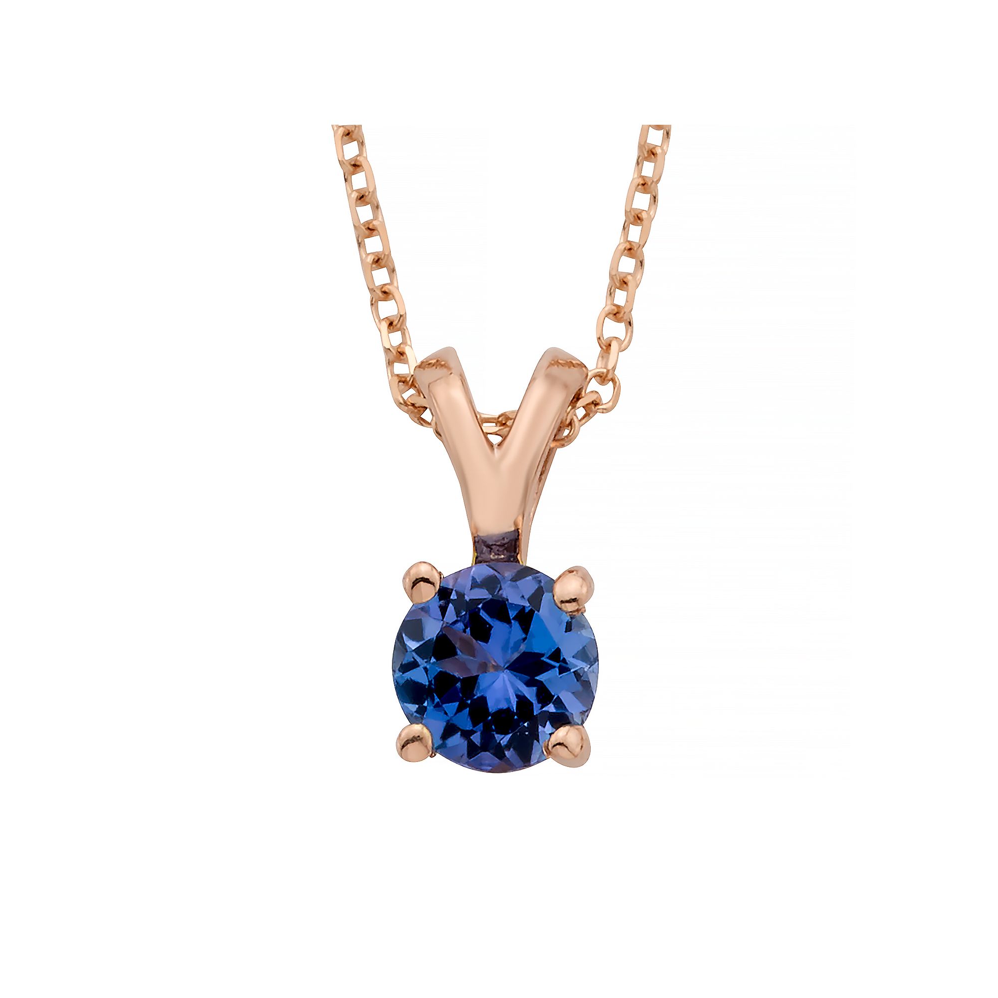 The Regal Collection 14k Gold Tanzanite Solitaire Pendant Necklace, Women