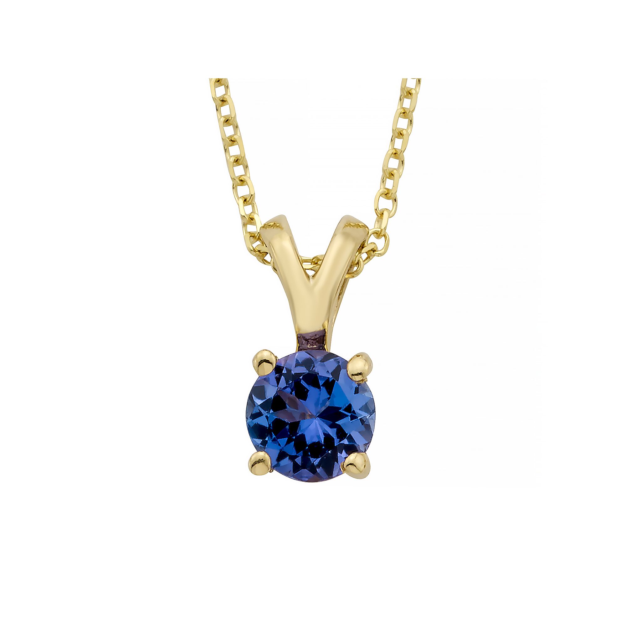 The Regal Collection 14k Gold Tanzanite Solitaire Pendant Necklace, Women