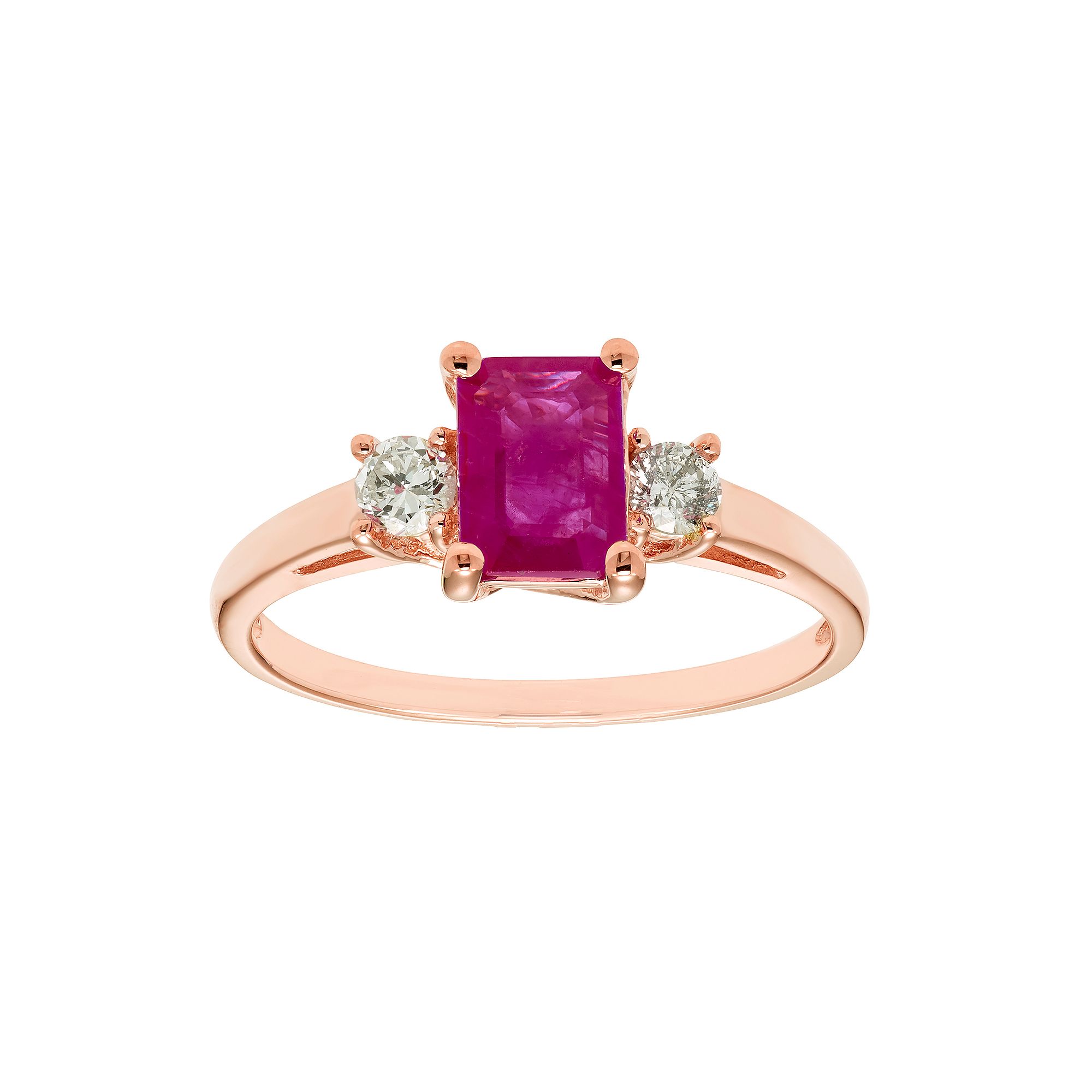 The Regal Collection 14k Gold Ruby & 1/5 Carat T.W. IGL Certified Diamond 3