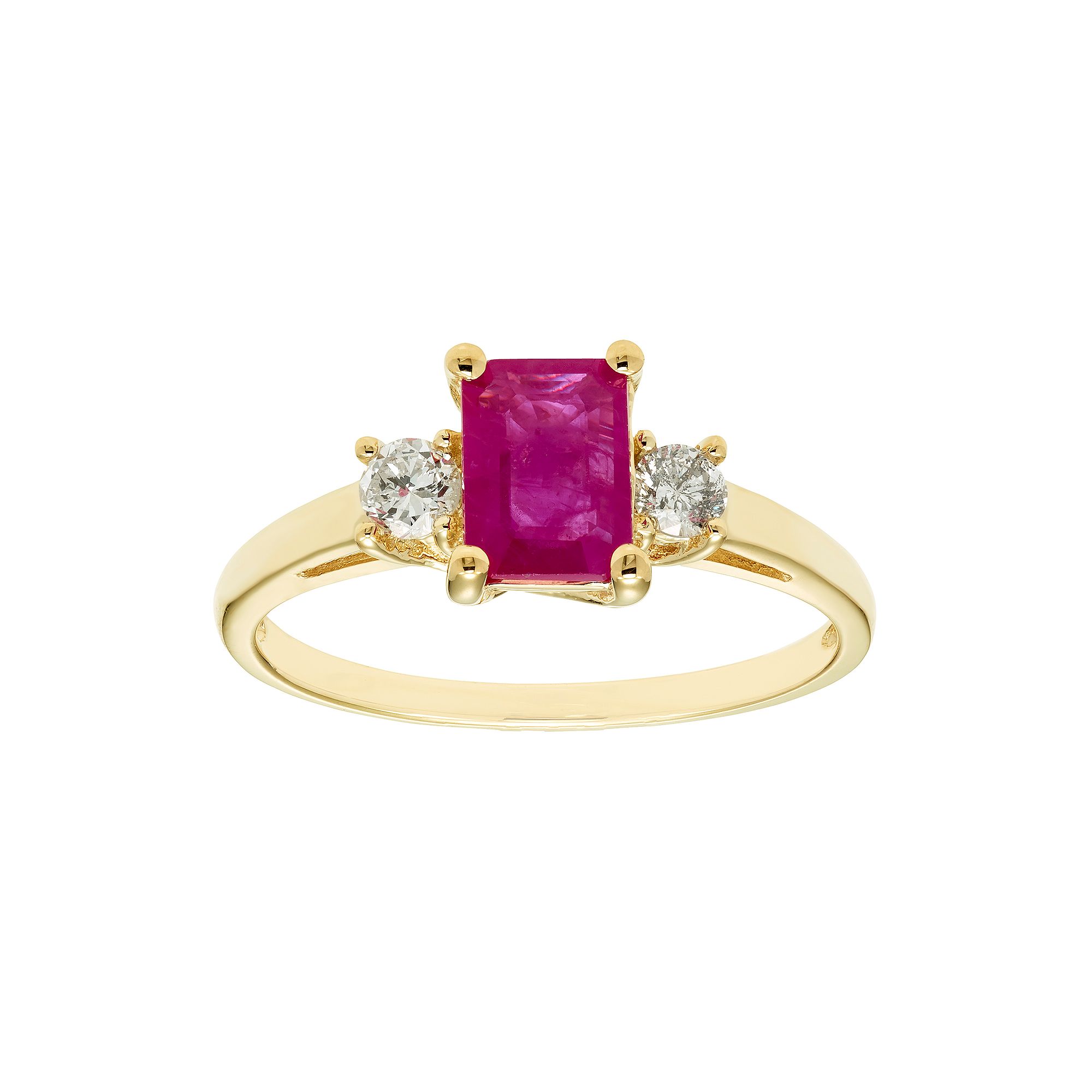 The Regal Collection 14k Gold Ruby & 1/5 Carat T.W. IGL Certified Diamond 3