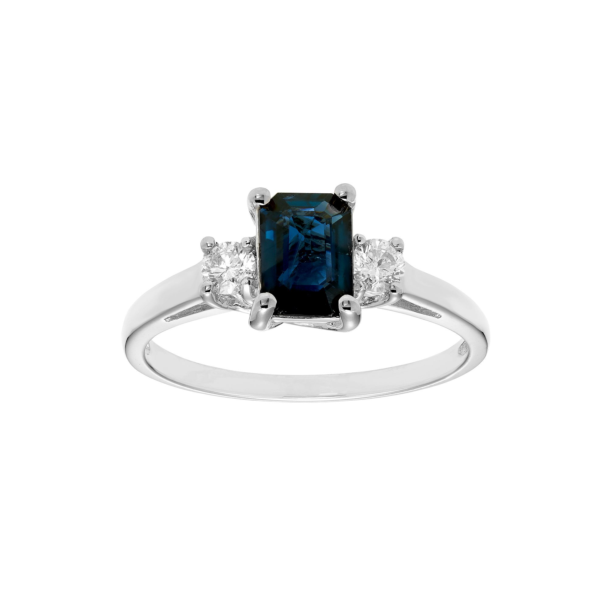 The Regal Collection 14k Gold Sapphire & 1/5 Carat T.W. IGL Certified Diamo