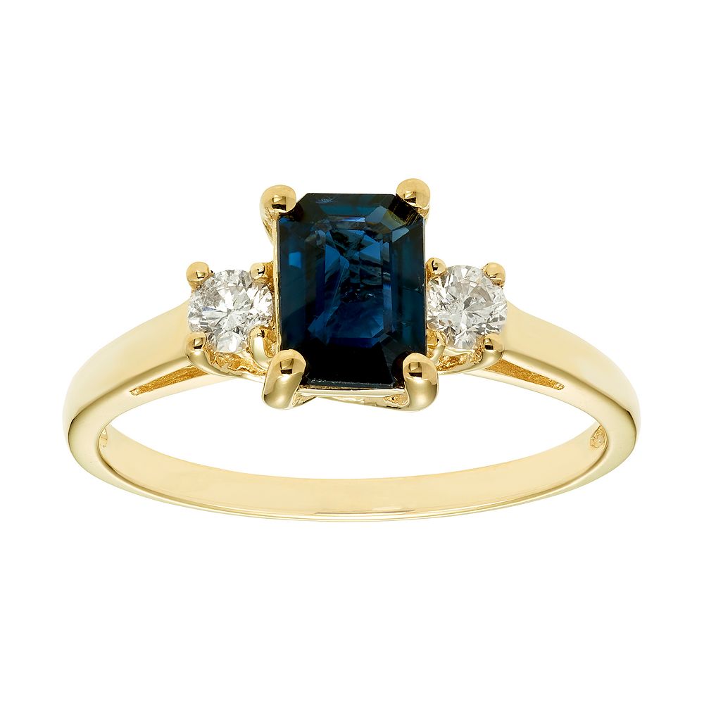 The Regal Collection 14k Gold Sapphire & 1/5 Carat T.W. IGL Certified ...