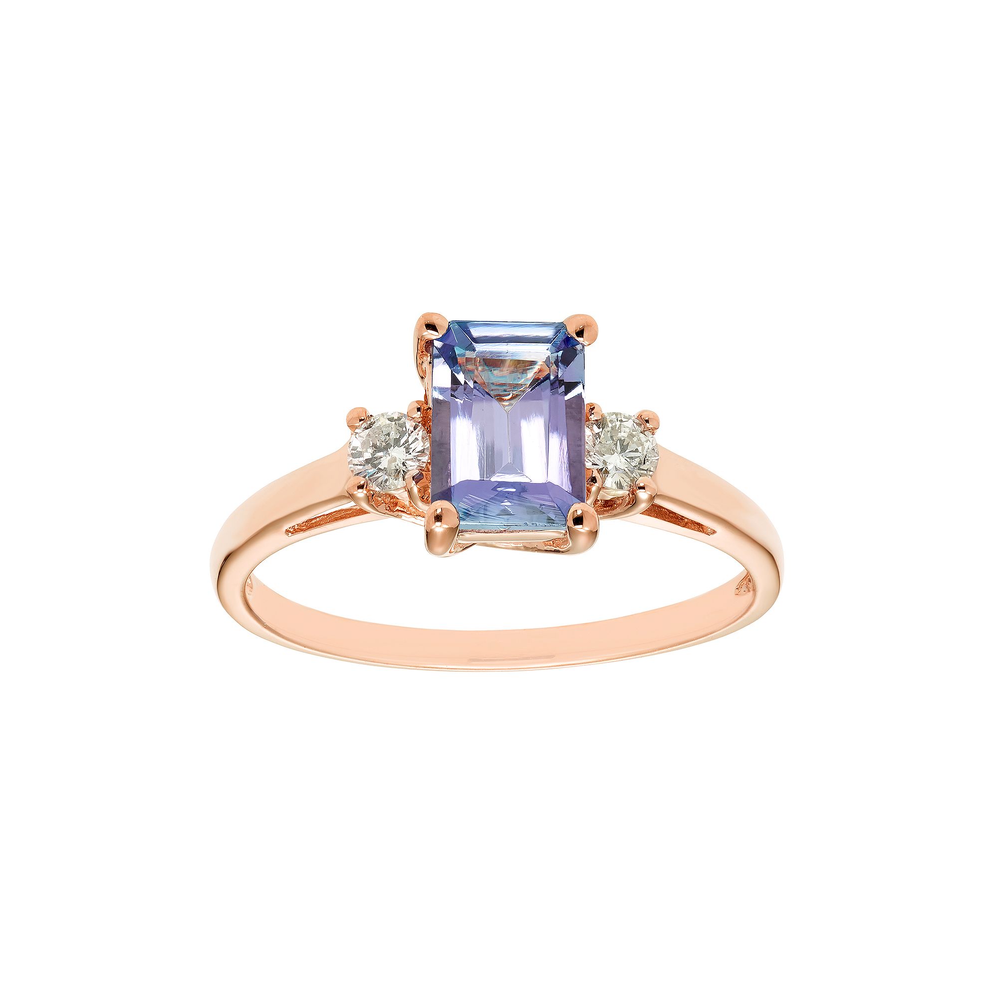 The Regal Collection 14k Gold Tanzanite & 1/5 Carat T.W. IGL Certified Diam