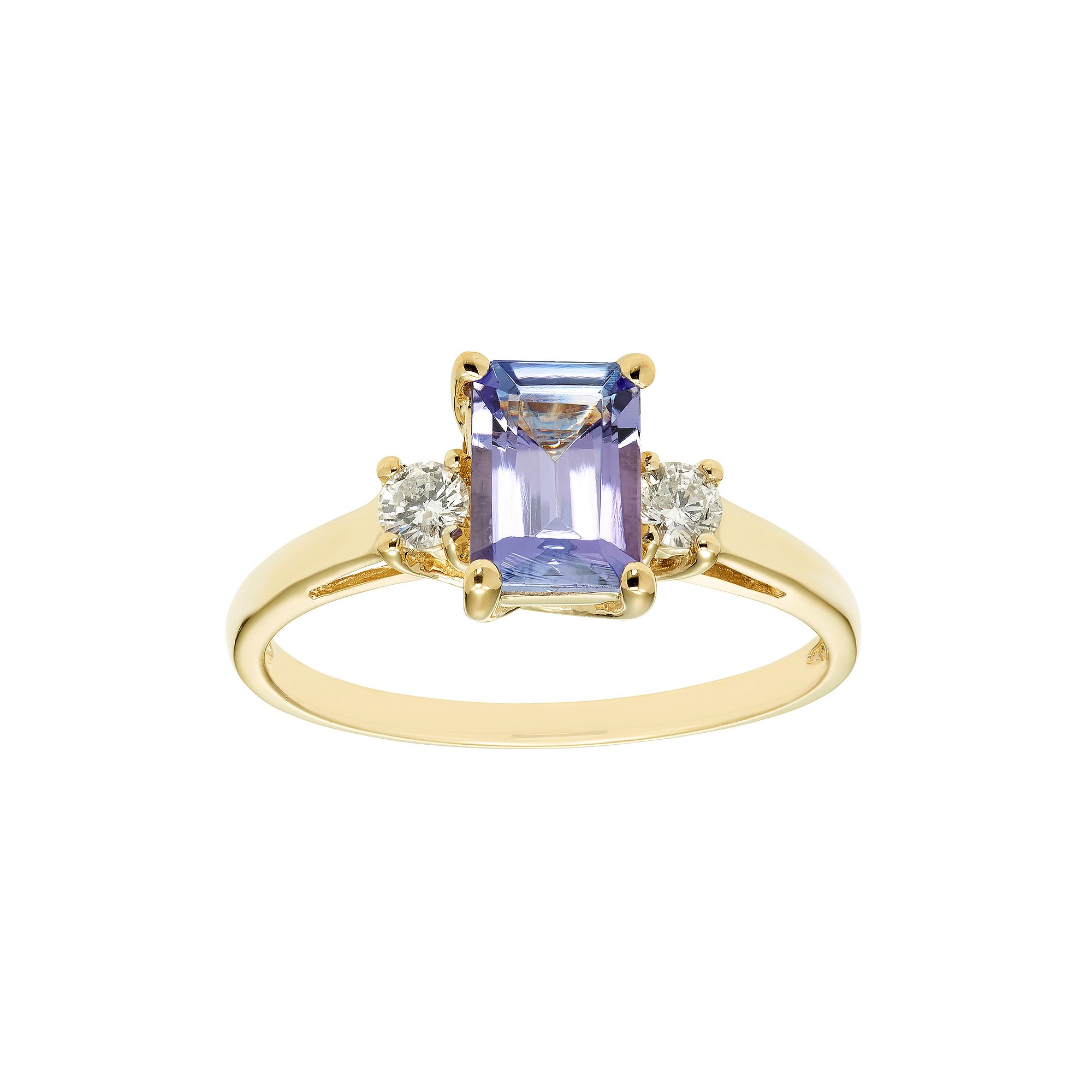 The Regal Collection 14k Gold Tanzanite & 1/5 Carat T.W. IGL Certified Diam