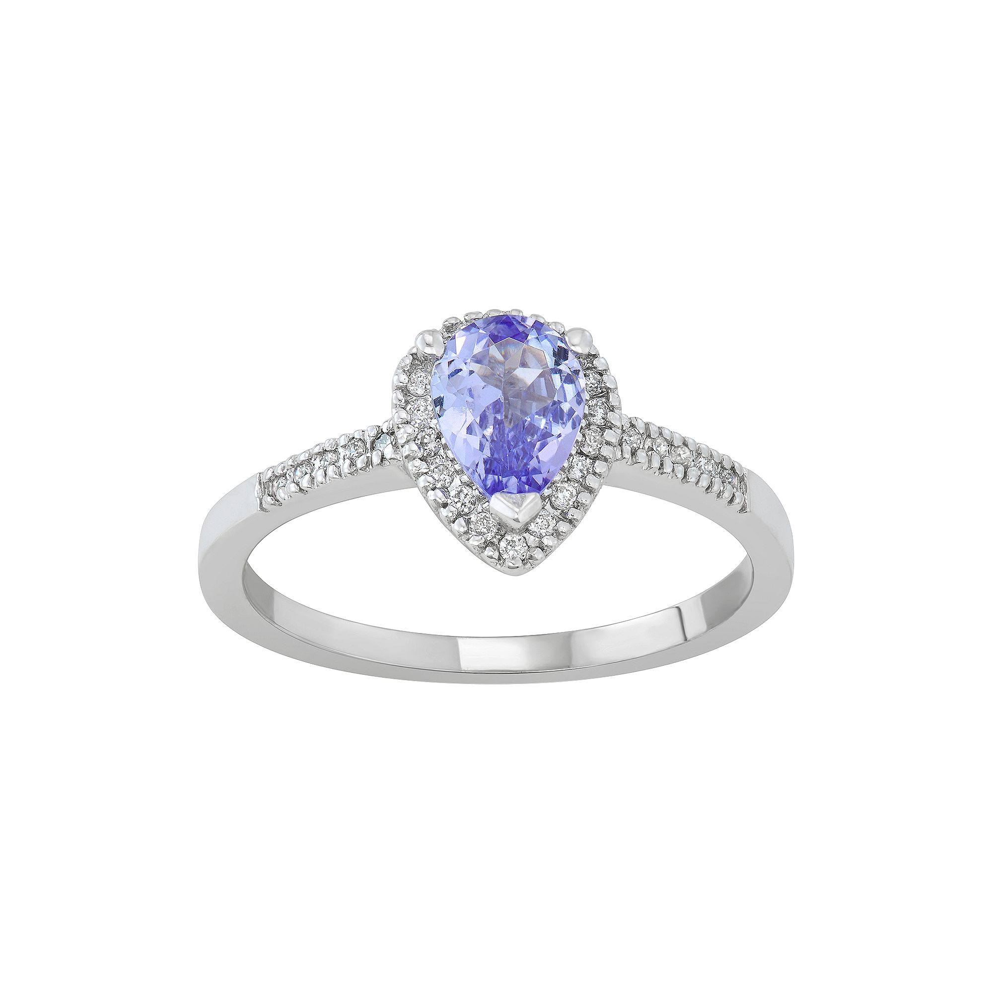 The Regal Collection 14k Gold Tanzanite & 1/10 Carat T.W. IGL Certified Dia