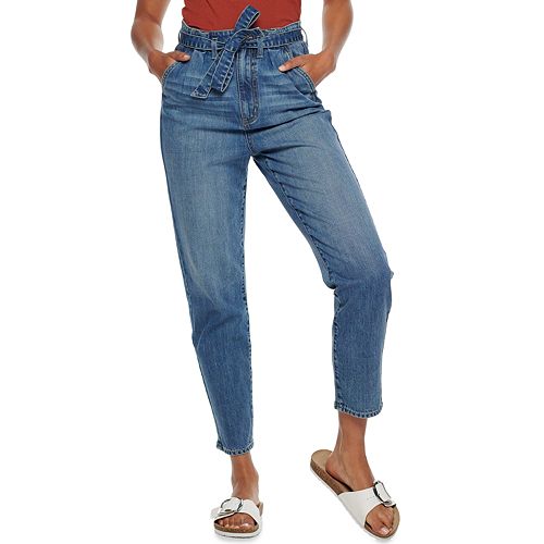 Juniors' SO® Paperbag Waist Vintage-Style Mom Jeans