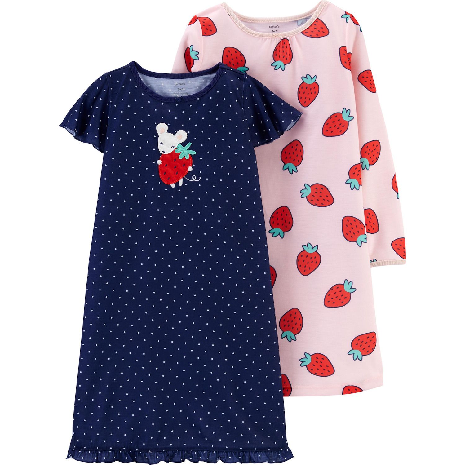 carter's strawberry sleeper