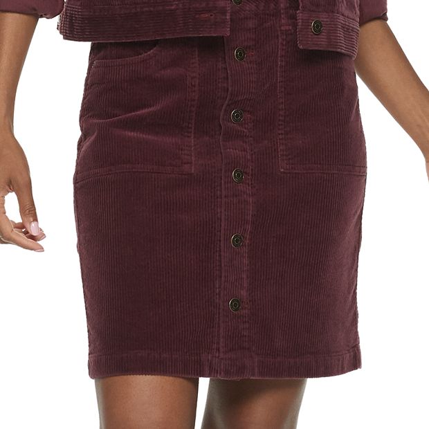 Women's corduroy 2025 skirt kohls