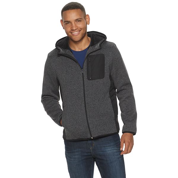 Men's Apt. 9® Mixed Media Hooded Sherpa Jacket