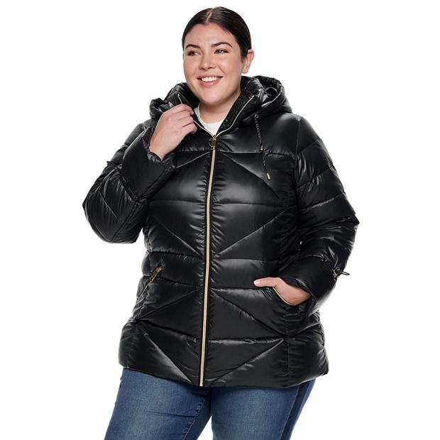 Women's nine west store quilted puffer coat