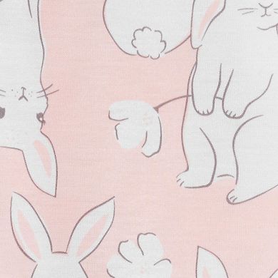 Baby Girl Carter's Bunny Zip Footed Pajamas