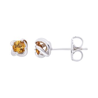 Boston Bay Diamonds Sterling Silver Birthstone Swirl Earrings