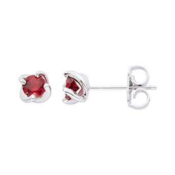 Boston Bay Diamonds Sterling Silver Birthstone Swirl Earrings