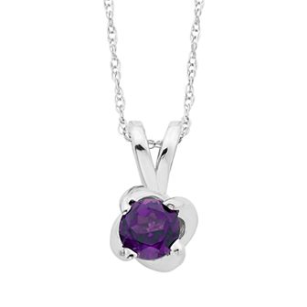 Boston Bay Diamonds Sterling Silver Birthstone Swirl Pendant Necklace