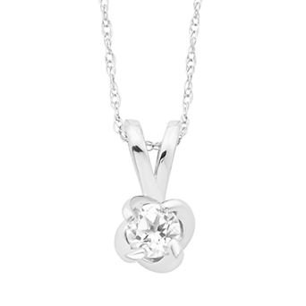 Boston Bay Diamonds Sterling Silver Birthstone Swirl Pendant Necklace