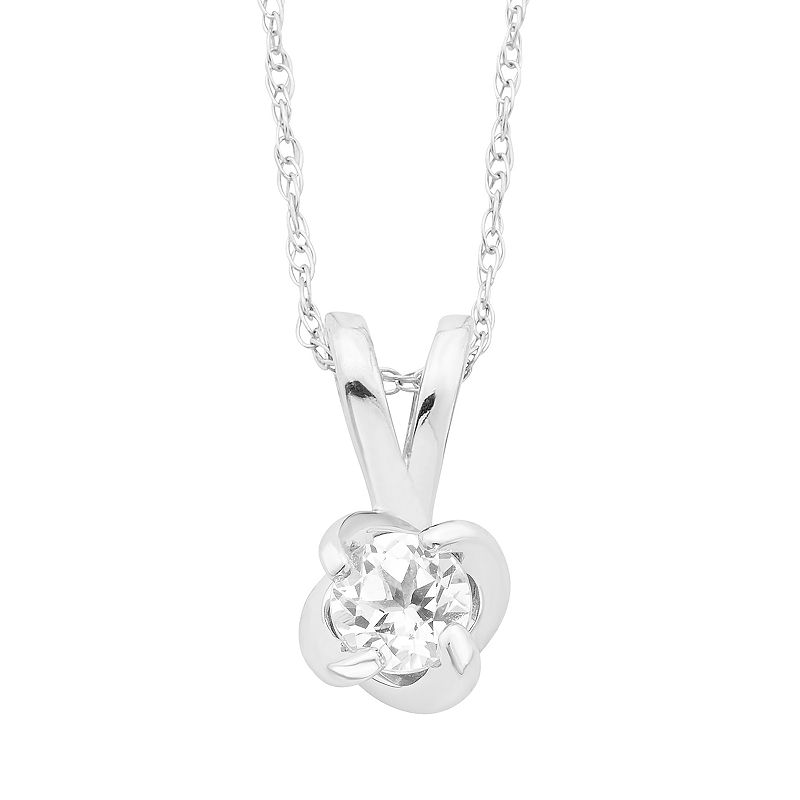 Boston Bay Diamonds Sterling Silver Birthstone Swirl Pendant Necklace, Wom