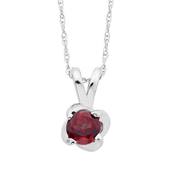 Boston Bay Diamonds Sterling Silver Birthstone Swirl Pendant Necklace