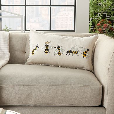 Mina Victory Plushlines Queen Bee Throw Pillow