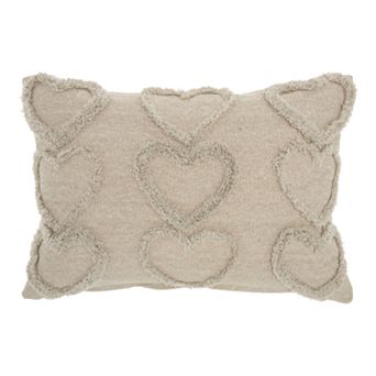 Mina Victory Life Styles Raised Hearts Throw Pillow