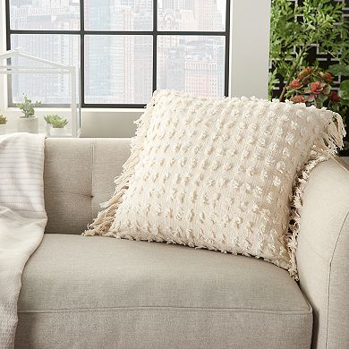 Mina Victory Life Styles Fringe Texture Throw Pillow