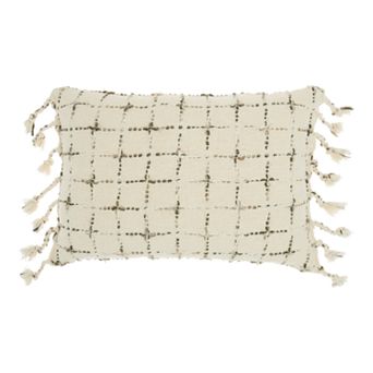 Mina Victory Life Styles Woven Grid Throw Pillow