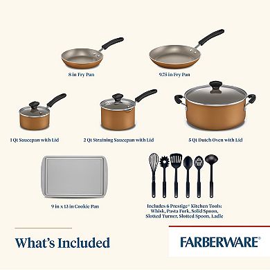 Farberware Cookstart 15-pc. DiamondMax Nonstick Cookware Set