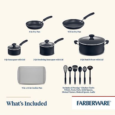 Farberware Cookstart 15-pc. DiamondMax Nonstick Cookware Set