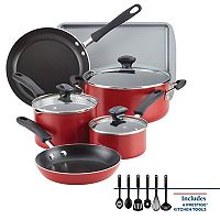 15-Piece Farberware Cookstart DiamondMax Nonstick Cookware Set