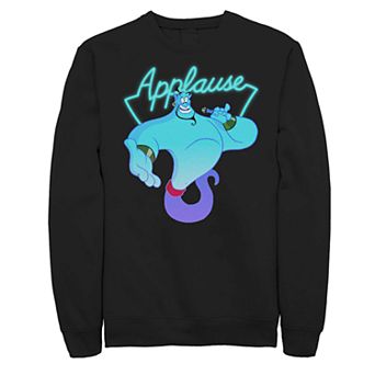Juniors' Aladdin Genie Applause Neon Sign Fleece Sweater