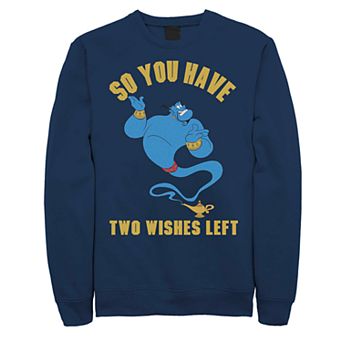 Juniors' Disney's Aladdin Genie Two Wishes Left Fleece Sweater
