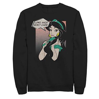 Juniors' Disney's Aladdin Jasmine "Long Hair Don't Care" Sweatshirt