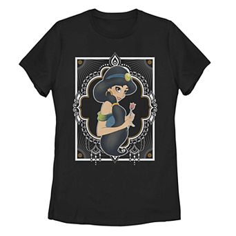 Juniors' Disney's Aladdin Jasmine Geometric Frame Graphic Tee