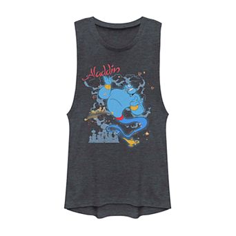 Juniors' Disney's Aladdin Genie Graphic Muscle Tank Top