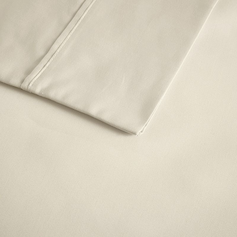 Beautyrest 400 Thread Count Wrinkle Resistant Cotton Sateen Sheet Set, Whit