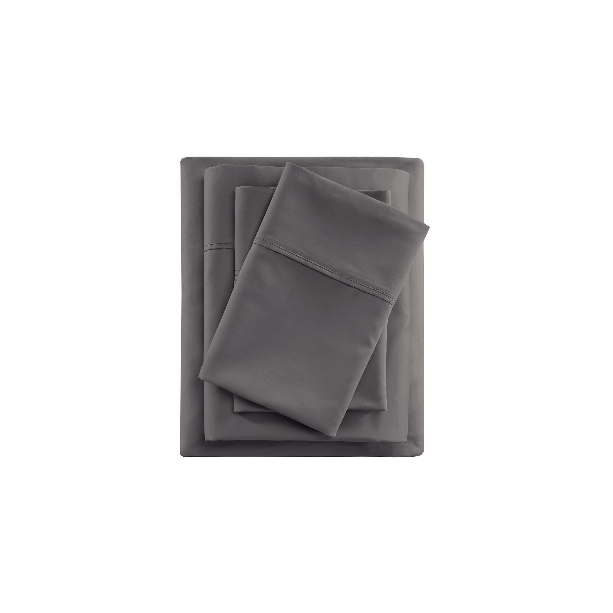 Beautyrest 600 Thread Count 4 Piece Cooling Cotton Blend Sheet Set, Grey