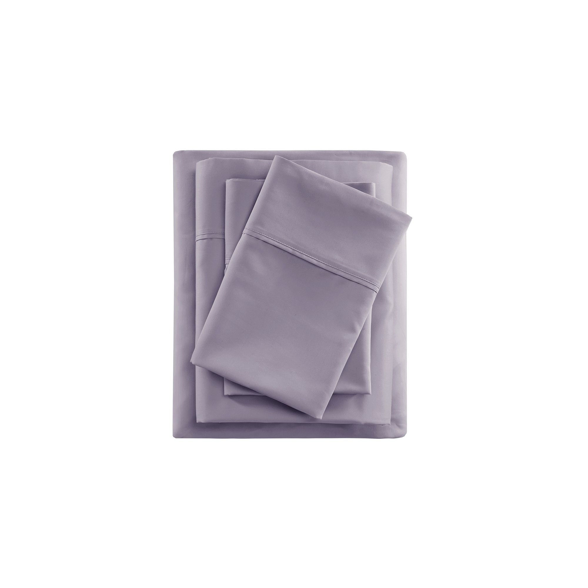 Beautyrest 600 Thread Count 4 Piece Cooling Cotton Blend Sheet Set, Purple
