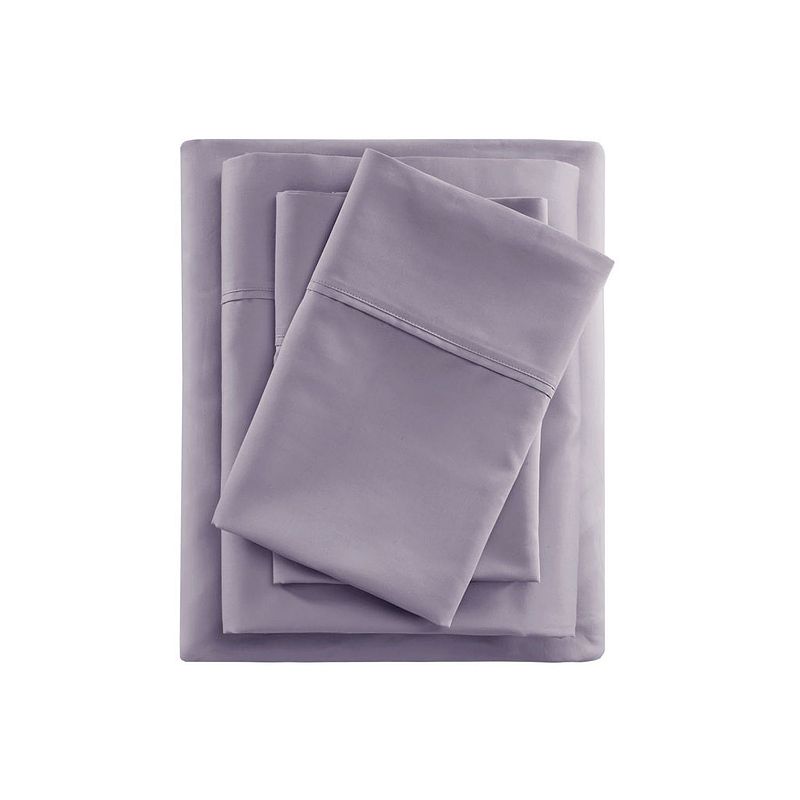 Beautyrest 600 Thread Count Purple Cooling Cotton Blend 4 PC Sheet Set  Queen