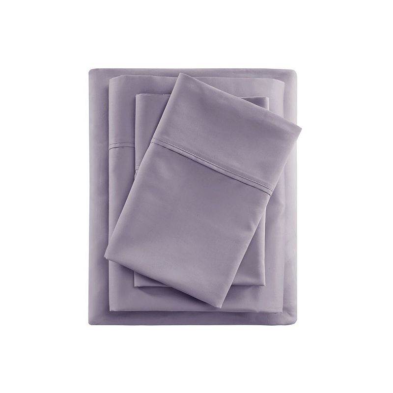 Beautyrest 600 Thread Count Cooling Cotton Rich Sheet Set, Purple, FULL SET